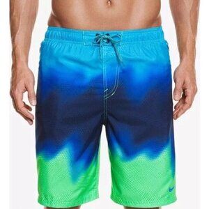 Nike Mens Gradient Tie Dye Swim Trunks Size M Blue Green Swimwear Beach Summer